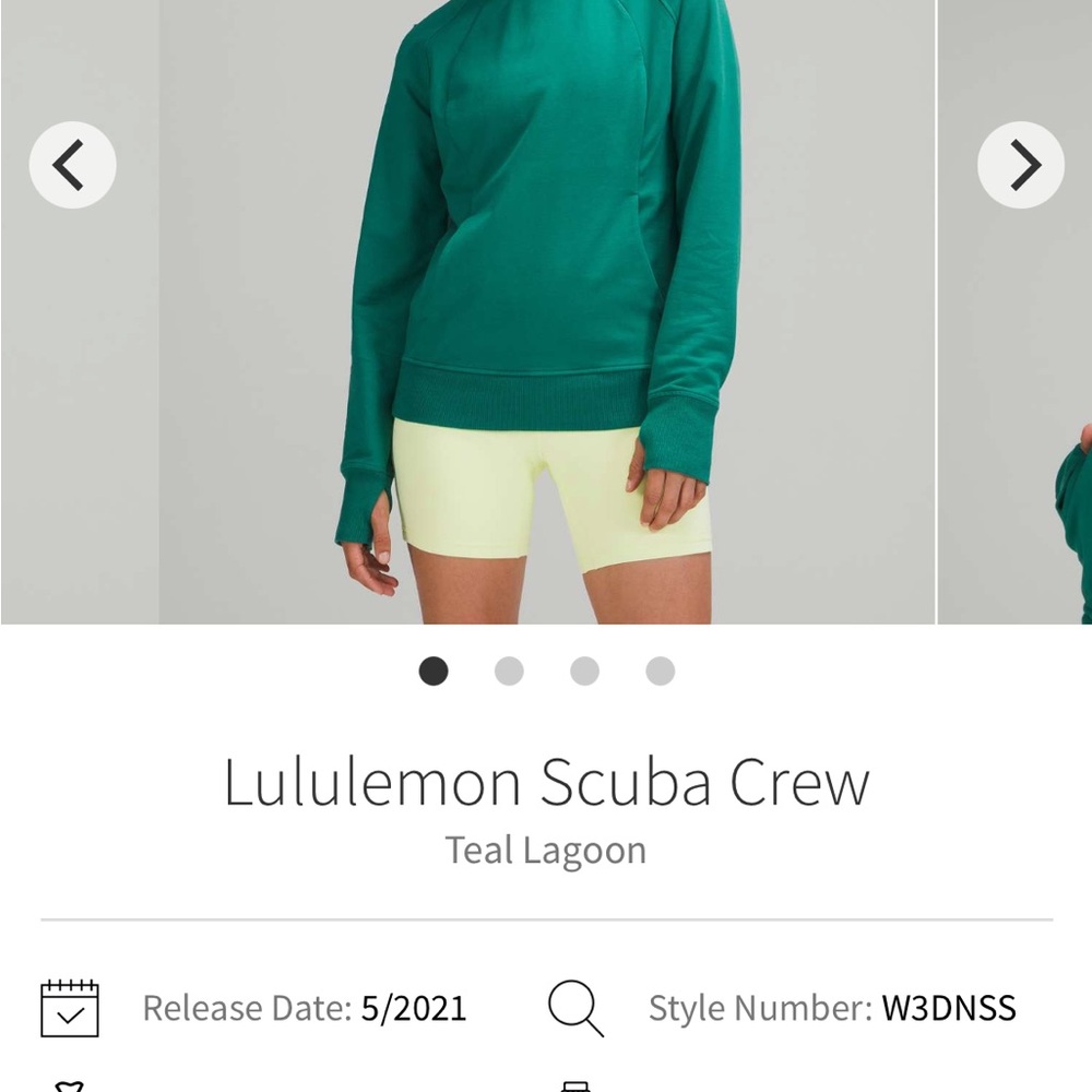 Lululemon Scuba Crew Teal Lagoon - Picture 6 of 6